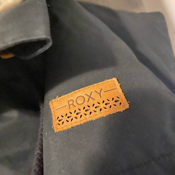 Roxy Black Jacket with Brown Accents - Picture 3 of 7